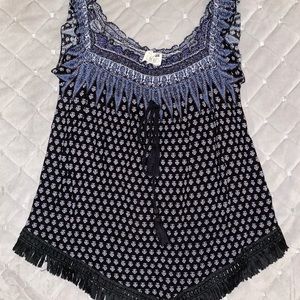 Pacsun off the shoulder fringe top